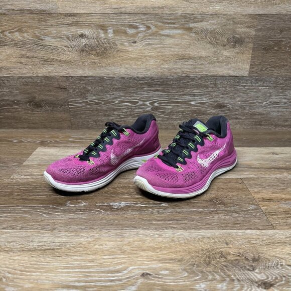 COPY - Nike Lunarglide 5 Athletic Running Shoe Pink/White Women's Size 6.5 - Picture 1 of 6